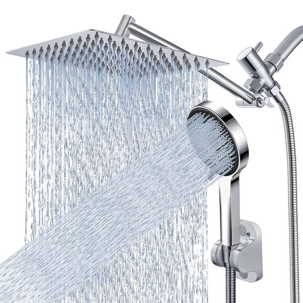 OLHAV 10 Inch Rain Shower Head with Handheld Spray Combo Wayfair